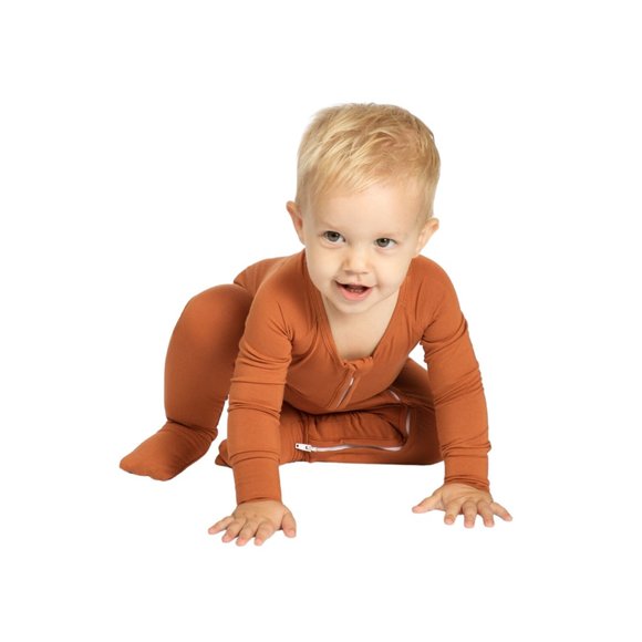 Bamboo Baby Romper (Pumpkin Spice) - Picture 4 of 5